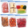 SPLF 6 Pack Stand-Up Reusable Gallon Freezer Bags Dishwasher Safe,