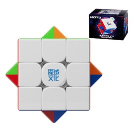 Moyu WRM V10 Speed Cube, 3x3 Magnetic Magic Cube, Moyu v10 Puzzle Cube Suitable for Competition Training and Birthday Gifts (UV Version)