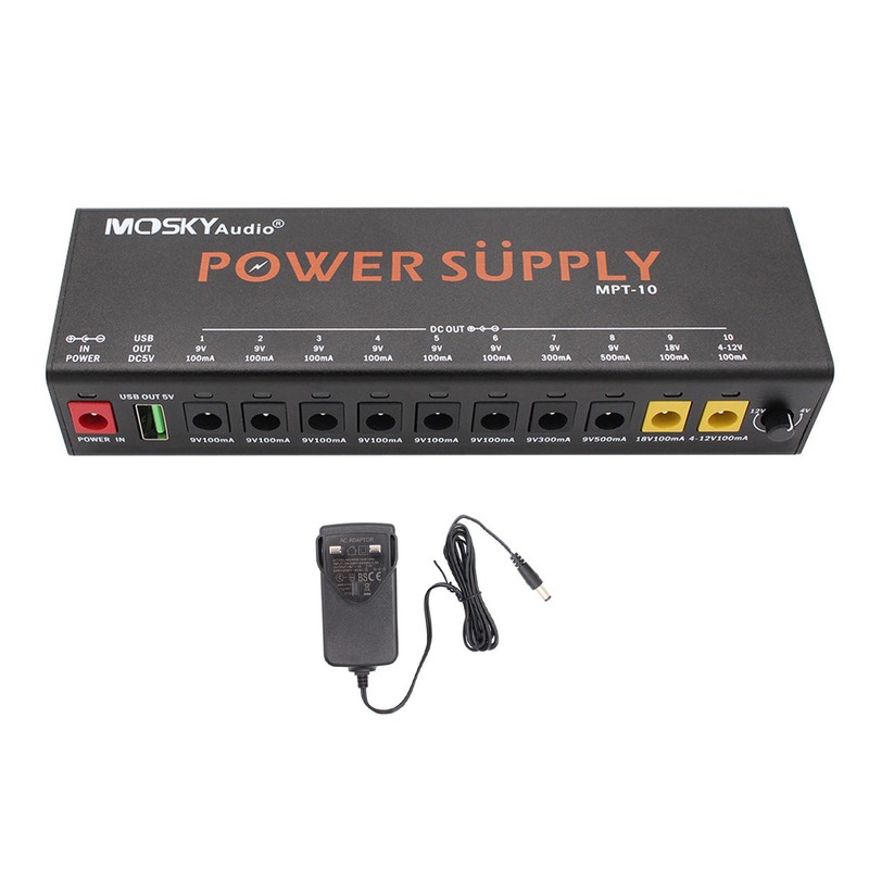 11-Channel Guitar Pedal Power Supply with Independent Short Circuit Protection