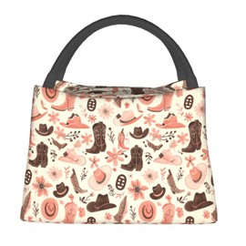 Turamurra Western Cowgirl Lunch Bag for Women, Girls, Kids, Reusable Insulated Lunch Box for Work, Office, Picnic, Travel, School, Gifts