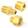 GASHER 6PCS Brass Pipe Fitting, Hex Bushing, Reducer Adapter, Reducing