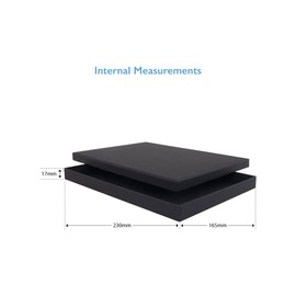 Packaging World A5 Luxury Rigid Presentation Stationery Gift Box (A5-238x173x20mm, Black), Large Letter Size