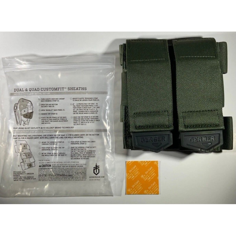 Gerber Custom Fit Dual Quad Sheath MOLLE OD GREEN -