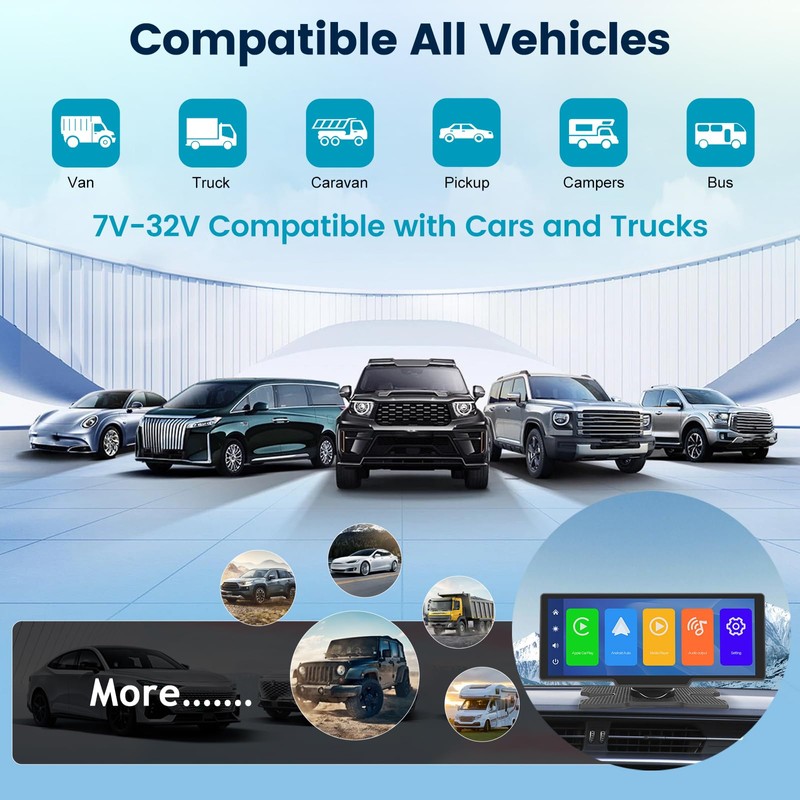 Apple Car Play Screen 10.3 inch Carplay Screen Portable IPS