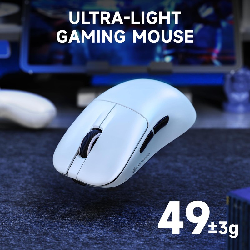 ZIYOU LANG×Magic-Refiner AJ199 Lightweight Wireless Gaming Mouse,Tri-Mode(2.4G/Wired/BT),24K DPI,PAW3311 Optical Sensor,1000Hz