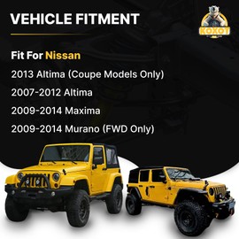 Koxot 4pcs Front Rear Stabilizer Sway Bars for Nissan 2013 Altima (Coupe Models Only), 2007 2008-2012 Altima, 2009 2010 2011 2012 2013 2014 Maxima/Murano (FWD Only) | K750094 K750095 K750255 K750256