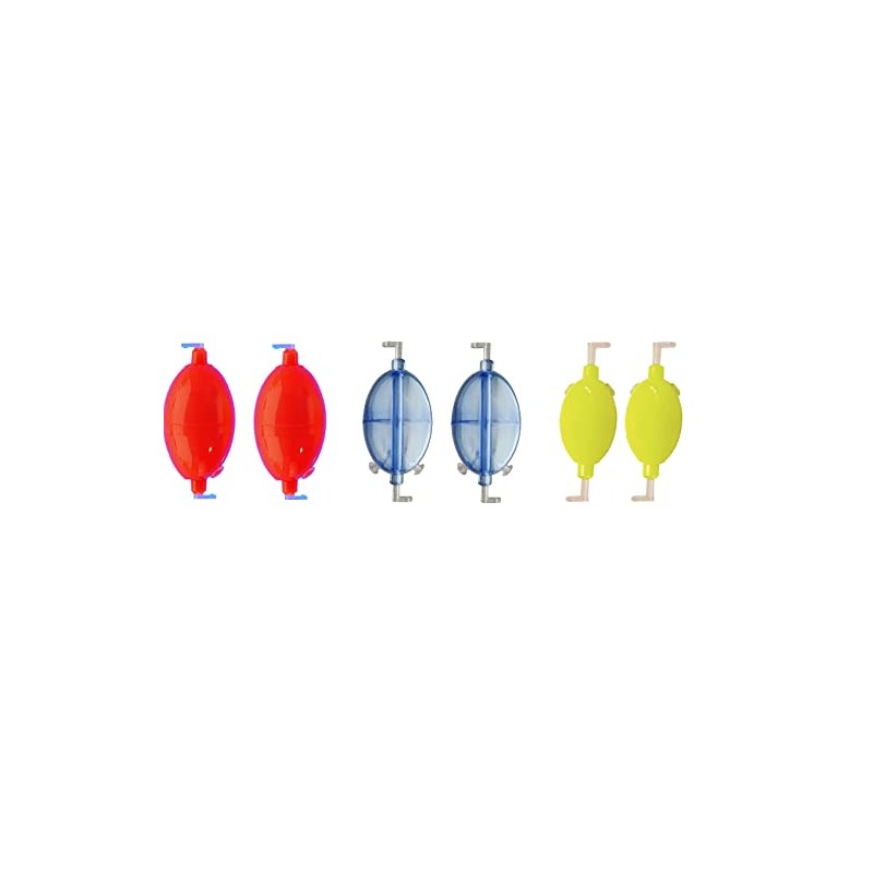 blntackle76 Set of 2 Water Balls Red, Yellow, Clear Oval