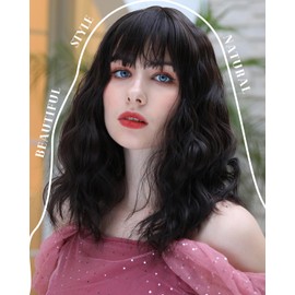 Rosooi Clip in Bangs Human Hair Clip on Bangs for Women Black Brown Fake Air Bangs for Daily Wear French Bangs Hair Clip