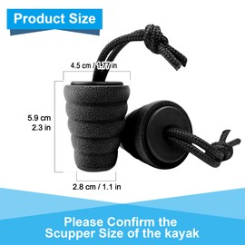 ILOKNZI 6 Piece Kayak Scupper Plug, Kayak Scupper Plugs Bung Kit suit for Kayak Canoe Drain Holes Stopper Bung,kayak accessories scupper plugs for kayak