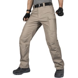 FREE SOLDIER Men's Water Resistant Pants Relaxed Fit Tactical Cargo Work Pants with Multi Pocket