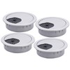 Cable Hole Cover 4-Pack, 2-3/8 Inch ABS Desk Grommet for