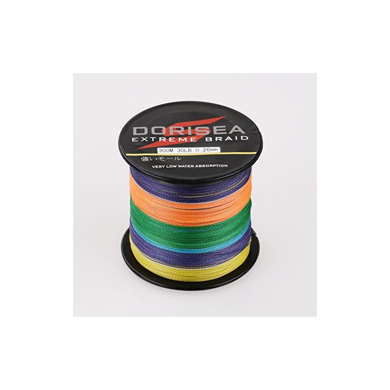 Dorisea Extreme Braid 100%Pe Multi-Color Braided Fishing Line 109Yards-2187Yards 6-550Lb