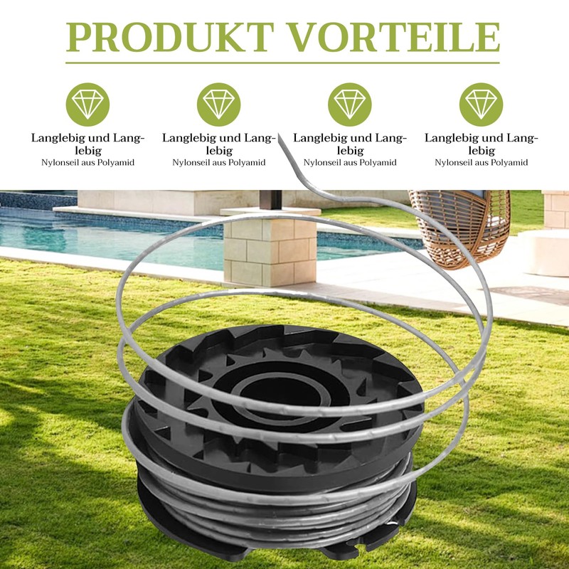 Forhandy Grass trimmer spool, 6 pieces diameter 1.65 mm /