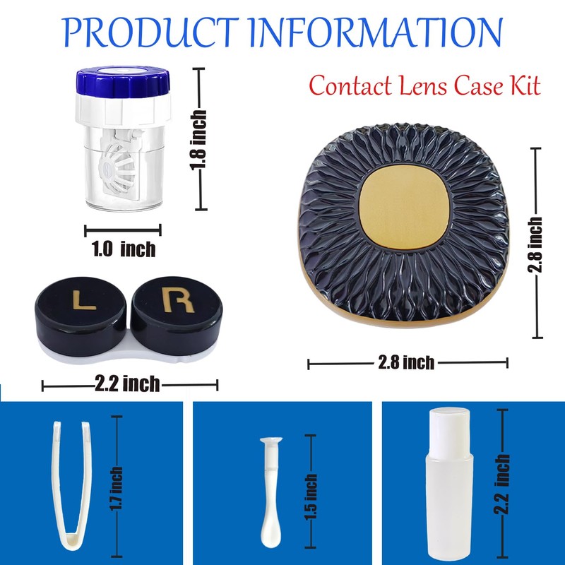 Contact Lens Case with Cleaner Washer Contact Lens Box Kit