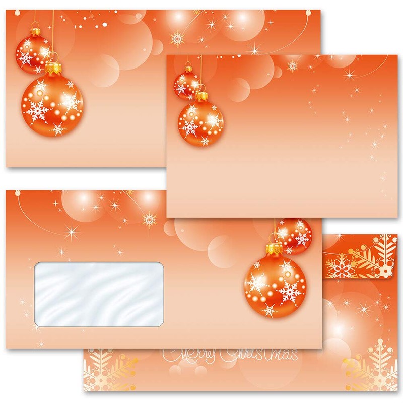 Envelopes Christmas Merry Christmas Pack of 10 Envelopes with Window