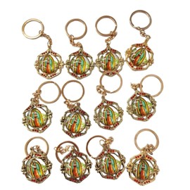 CLGIFT Set of 12 Lady of Guadalupe Keychain with Organza Bag / Party Favor / Baptism Gift / Religious Catholic Keychain