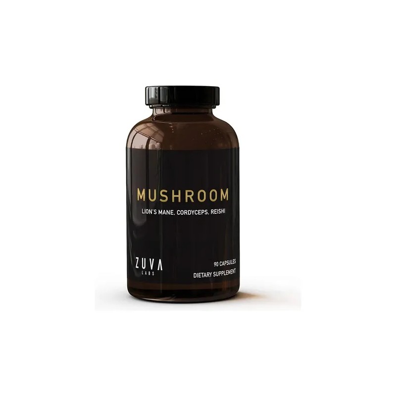 Nootrópico Cápsulas Zuva Mushroom Melena de León Lions Mane Organic