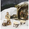 FADEDA Shepherd with Sheep and Dog/Height: 10 cm/Hand-Painted/Detailed Nativity Scene