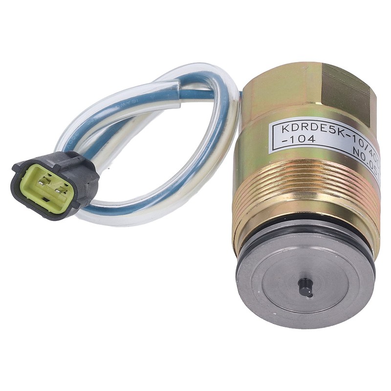 Hydraulic Pump Solenoid Valve Brass 2 Pins Excellent Performance Excavator