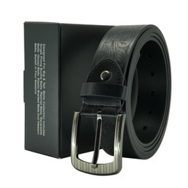 Giantsize Cinturones para hombre, cinturón vaquero occidental grande y alto, talla grande, Western Style Black, 70-74W US