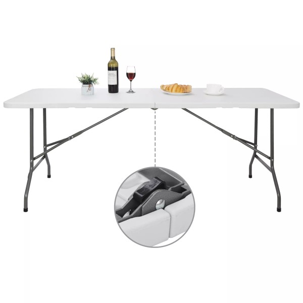 Segawe 6" Plastic Indoor Outdoor Picnic Party Portable Folding Table