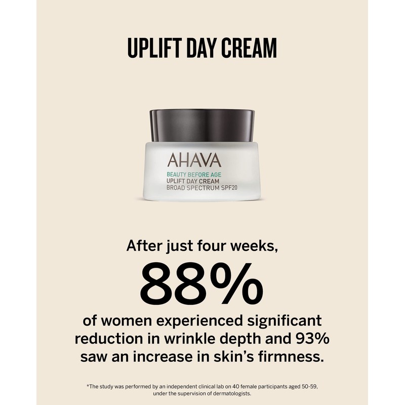 AHAVA Uplift Day Cream, Broad Spectrum SPF20 - Rich Hydrating