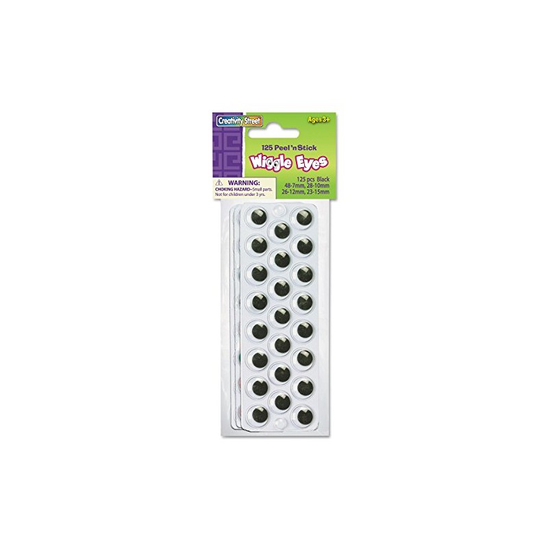 Creativity Street - AC3438-02 Peel and Stick Wiggle Eyes, Assorted