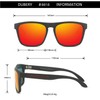 DUBERY Polarized Sunglasses for Men Women UV400 Protection Square Driving