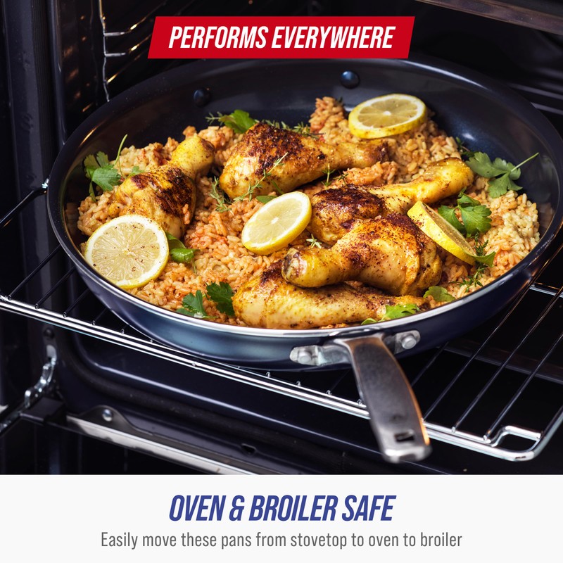Blue Diamond 11 Piece Cookware Set, Diamond Infused PFAS &