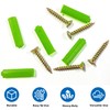 5 Pcs Wall Screws with 5 Pcs Green Expanding Plastic
