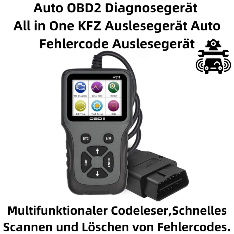 I08CS Car Diagnostic Tool - OBD2 Scanner with 2.8 Inch
