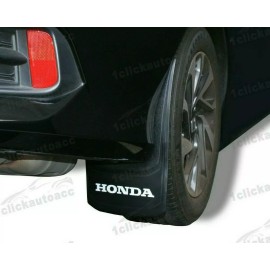 1clickautoacc Universal Mud Flaps FITS HONDA Style Splash Guards With WHITE Letters 2PCS NEW