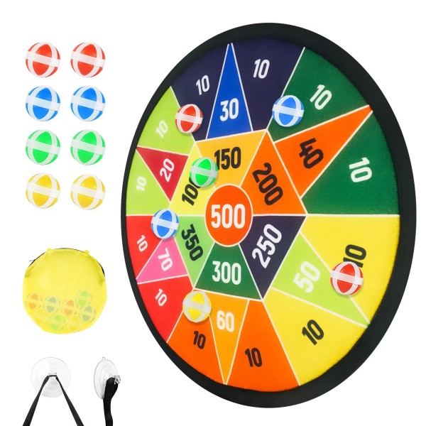 BELLOCHIDDO 14" Dart Board for Kids, Dart Game for 3