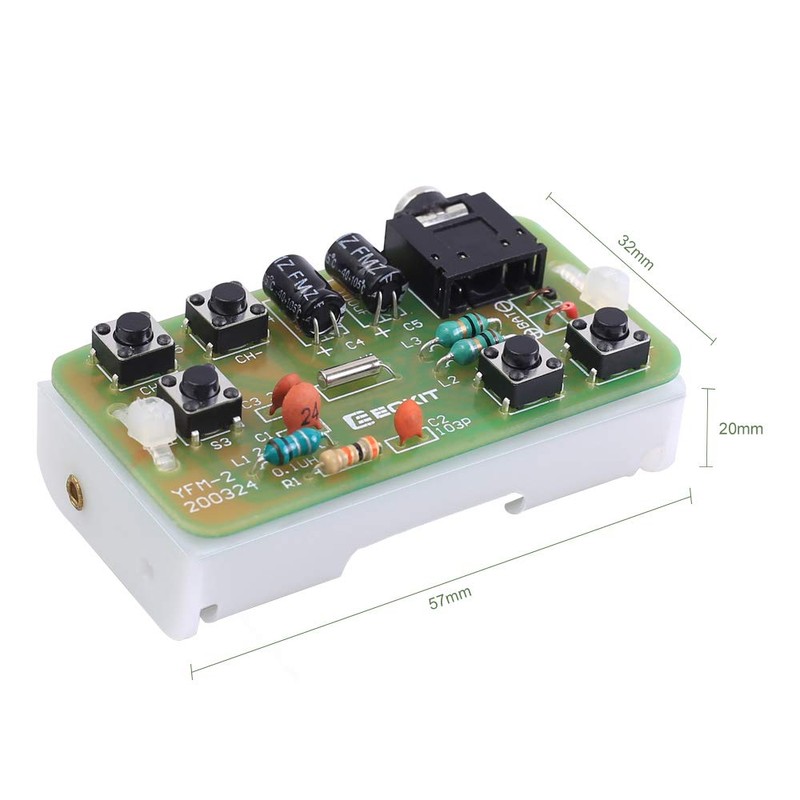 2 PCS DIY Radio Kit, Icstation FM Radio Kit 76MHZ-108MHZ