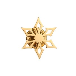 The Snowflake Stainless Steel Brooch for Men Shirt Badge Lapel Pins Clips Christmas Gift (gold 2)