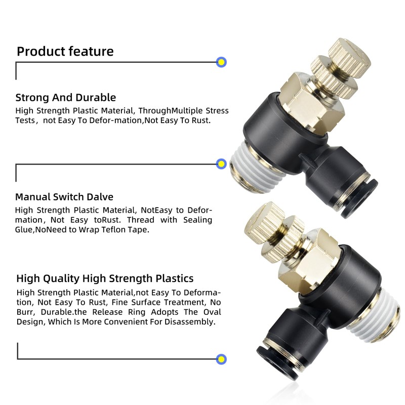 TAILONZ PNEUMATIC Pack of 5 SL6-01 Air Line Connection for