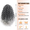 Rafabcici 16 Inch Kinky Curly Deep Wave Drawstring Ponytail Extension
