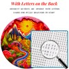 Bgraamiens Puzzle 3D Visual Needle Point Style Gorge with Flowers