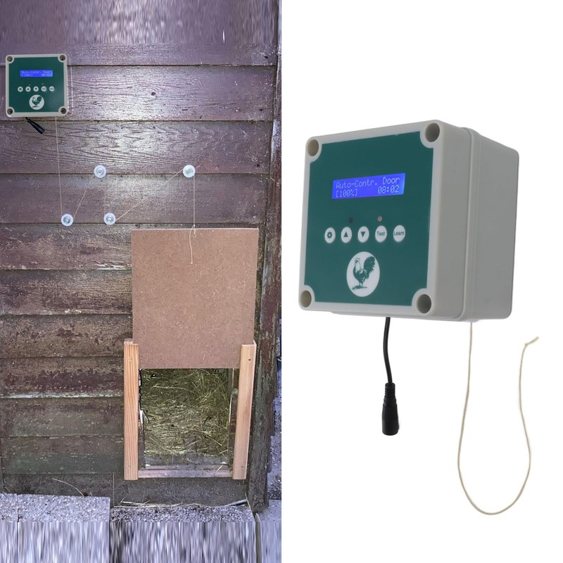 Automatic Chicken Coop Door Controller, IP44 Cage Opener Remote Control