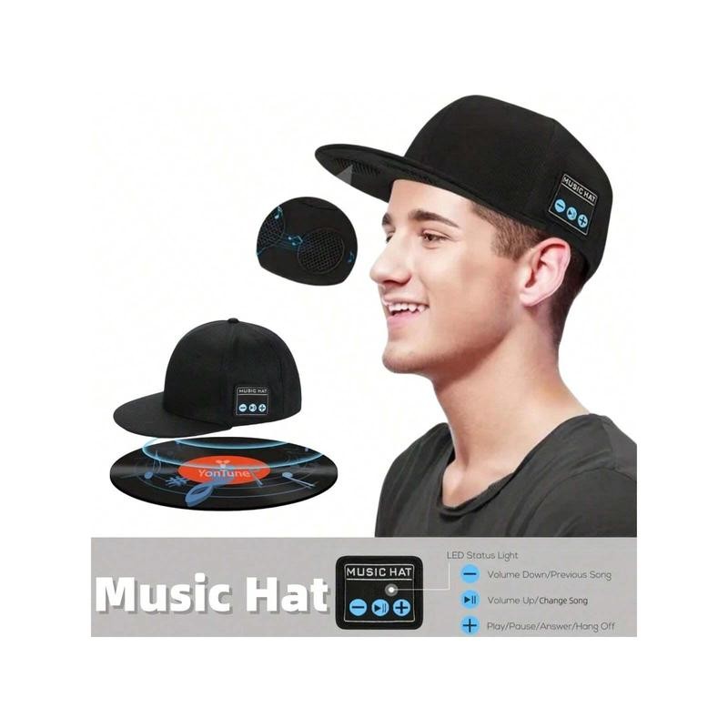 Wireless Bluetooth Baseball Cap With Speaker, Adjustable Bluetooth Hat Wireless