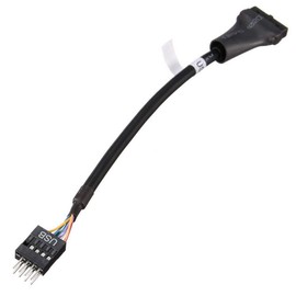 axGear USB 3.0 20-pin Header Female to USB 2.0 9-pin Male Adapter Converter Wire Cable