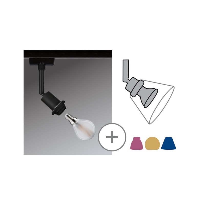 Paulmann URail High Voltage Rail System Light E14 Matte Black