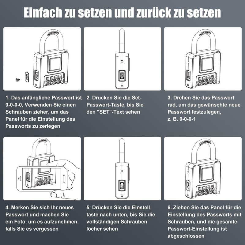 2 Pack Combination Lock, 4 Digit Combination Lock, Lock with