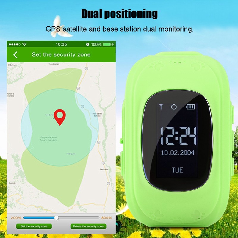 Q50 1.44in Kids Waterproof Smart Touch Screen Watch Positioning Watch