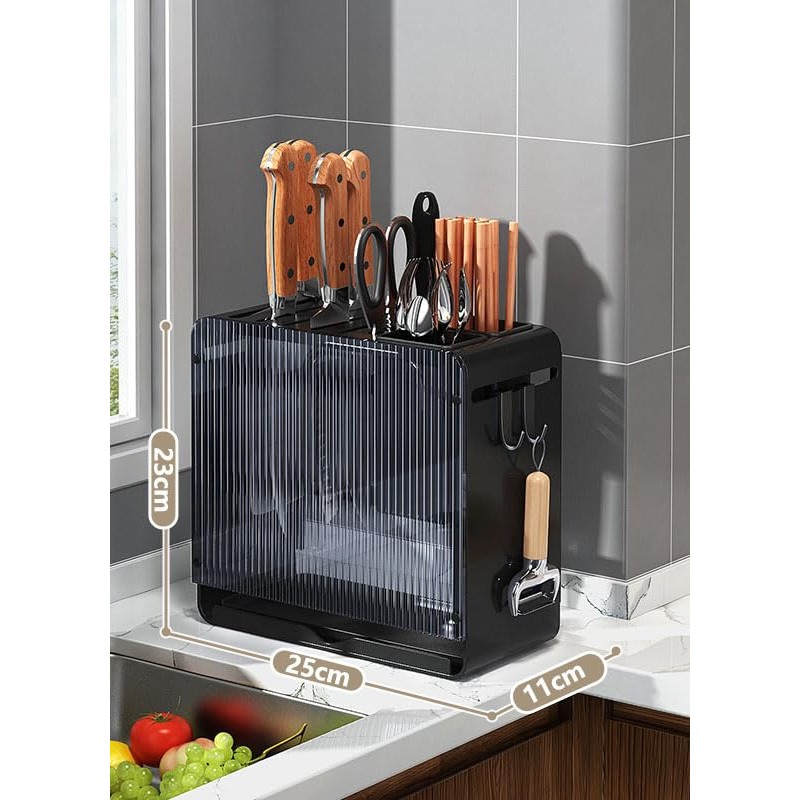 KBOX811 Knife Holder Organizer Stainless Steel Rack This multifunctional kitchen
