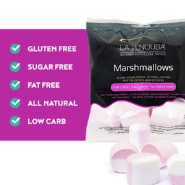 La Nouba Sugar-Free Marshmallows – 2.7 oz. Pack – Low Calorie, Low Carb, Fat-Free and Gluten Free Snack – Traditional Delicious Taste – All Natural and Healthy Marshmallows