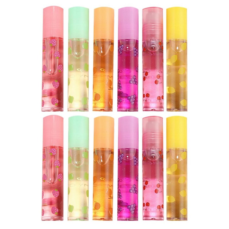 VALICLUD 12 Piezas Brillo Labial Transparente Sabor a Fruta Hidratante