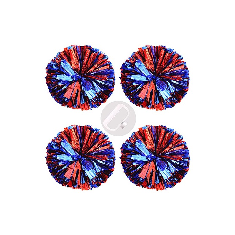 PUZINE 4 Pack 13" Cheerleading Metallic Foil & Plastic Ring