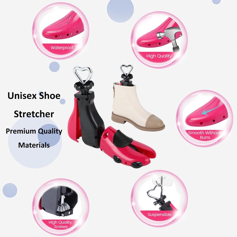 UNIKOO Boot Shoe Stretcher Wide Feet, Professional Shoe Stretcher for