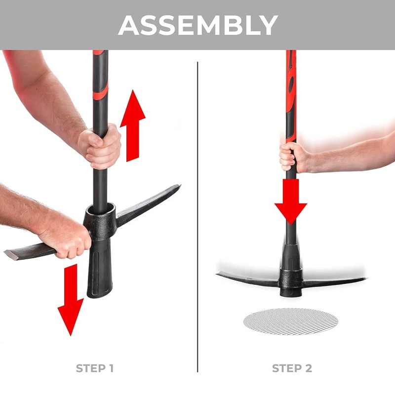 INTERTOOL Pick Mattock for Digging Cutter Pickaxe Fiberglass Anti-Slip Grip